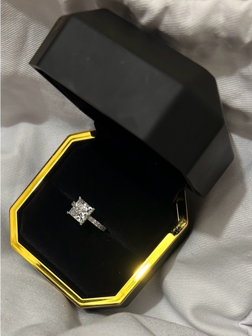 4.06 princess cut lab grown diamond
